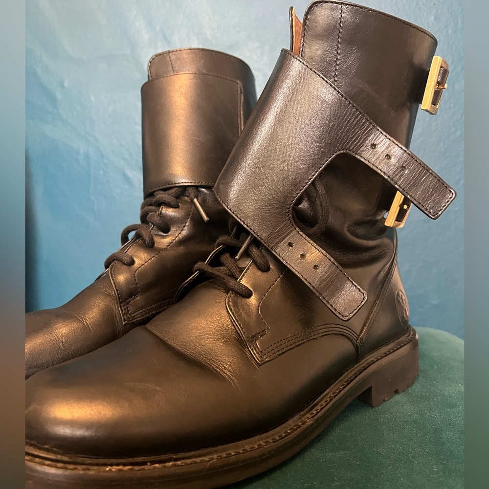Tory Burch lace up combat boots with buckle detail - WMNS 8